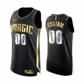 Dres Orlando Magic Prilagođeni 2020-21 Crna Golden Edition Swingman